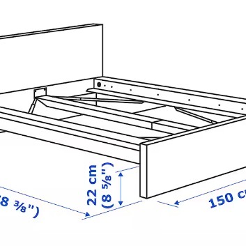 Queen Bed Frame + 2 Night Stands + 2 night Lamps