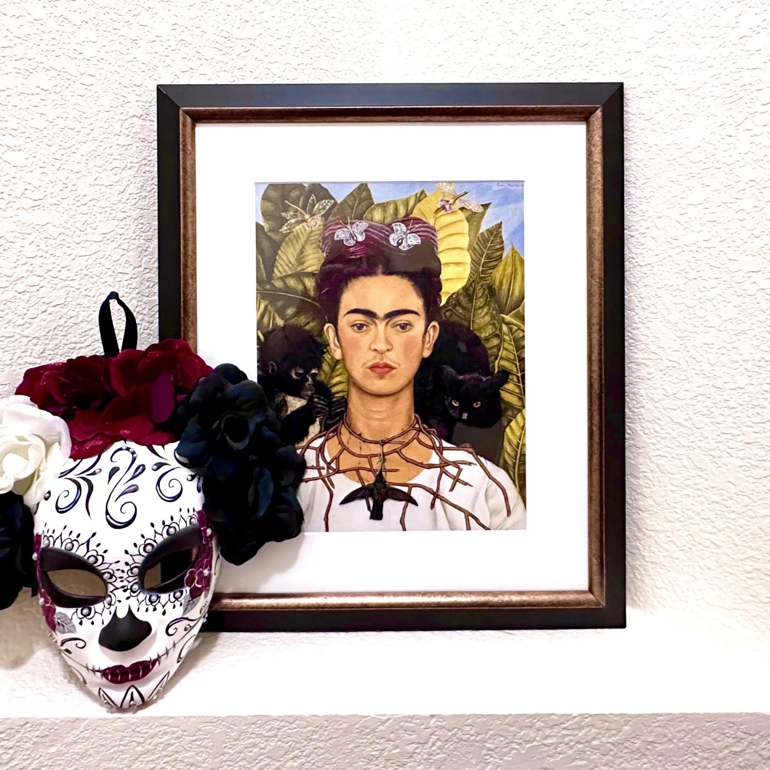 Framed Frida Kahlo & Mask