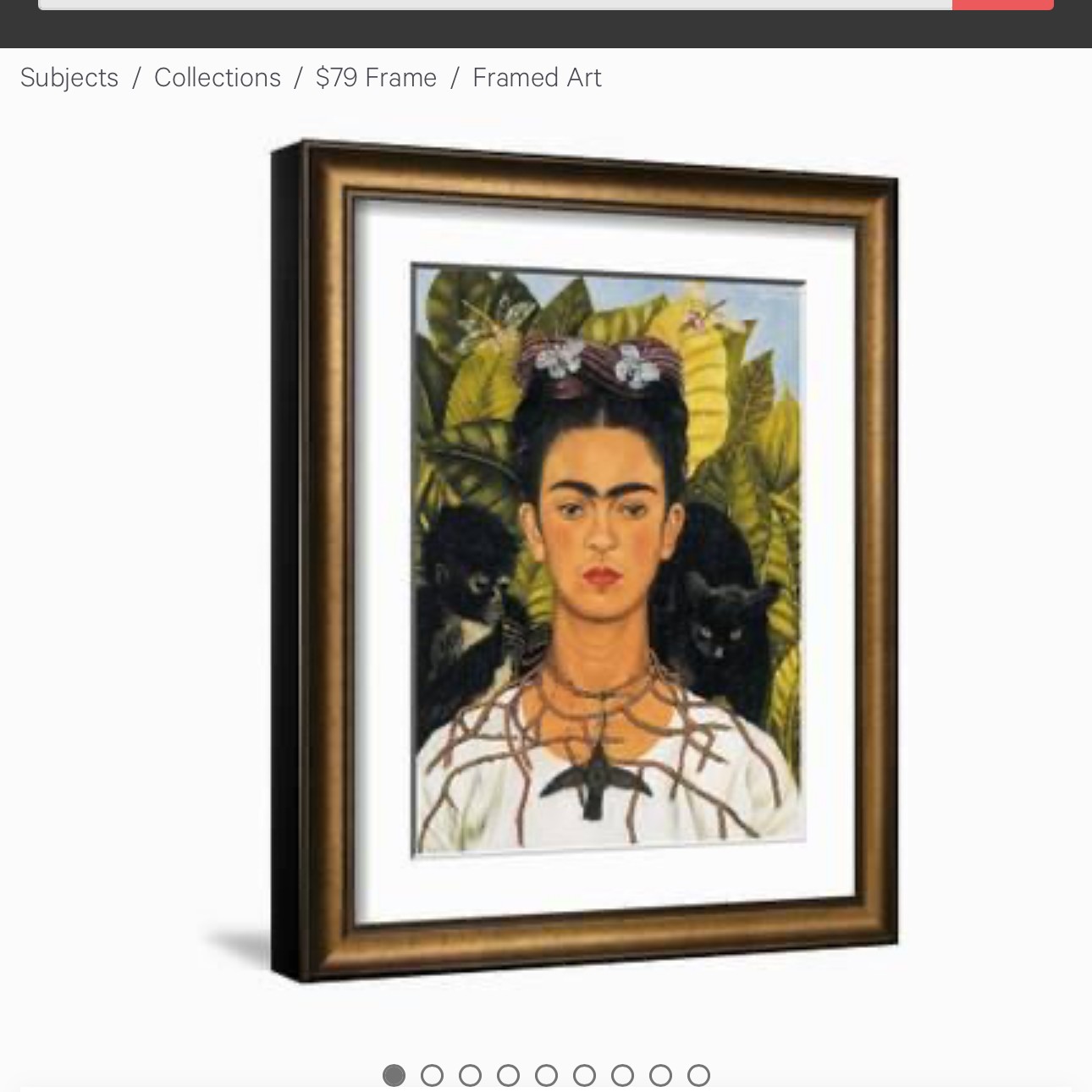 Framed Frida Kahlo & Mask